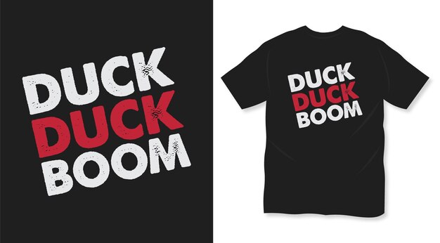 Diseño de camiseta de caza Duck Duck Boom