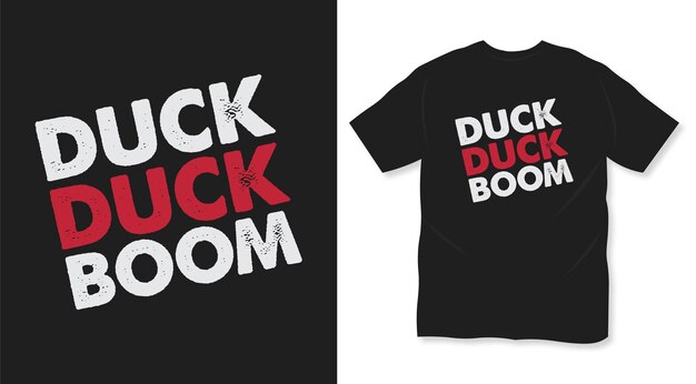 Diseño de camiseta de caza duck duck boom