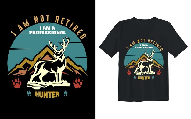 Diseño de camiseta de caza