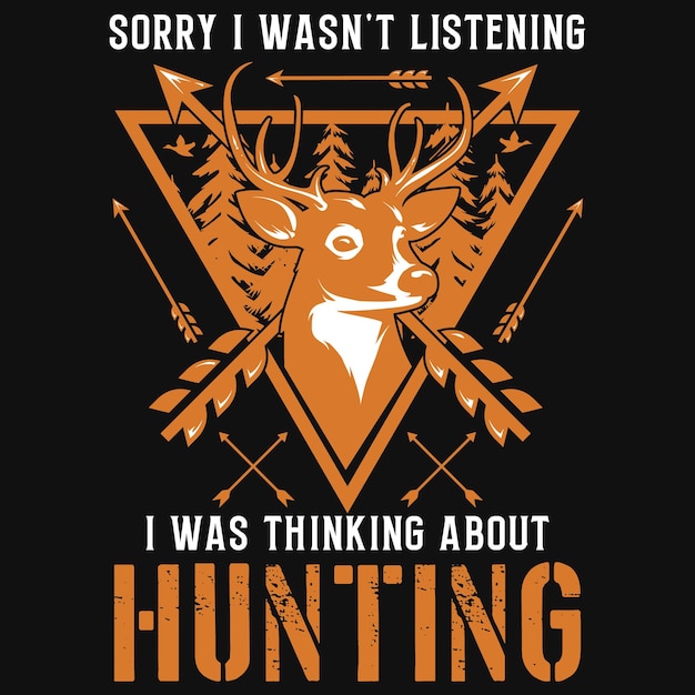Vector diseño de camiseta de caza