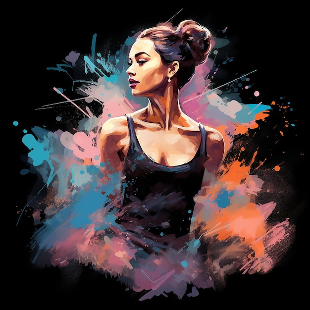 Vector diseño de camiseta de una celebridad bailarina