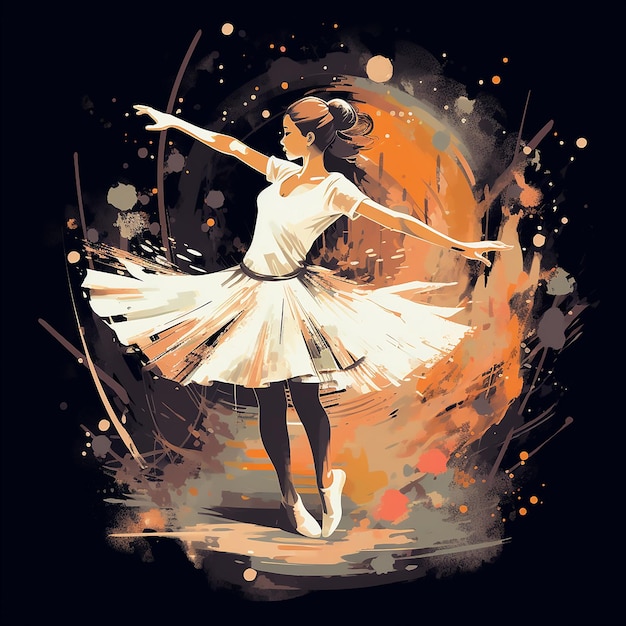 Vector diseño de camiseta de una celebridad bailarina