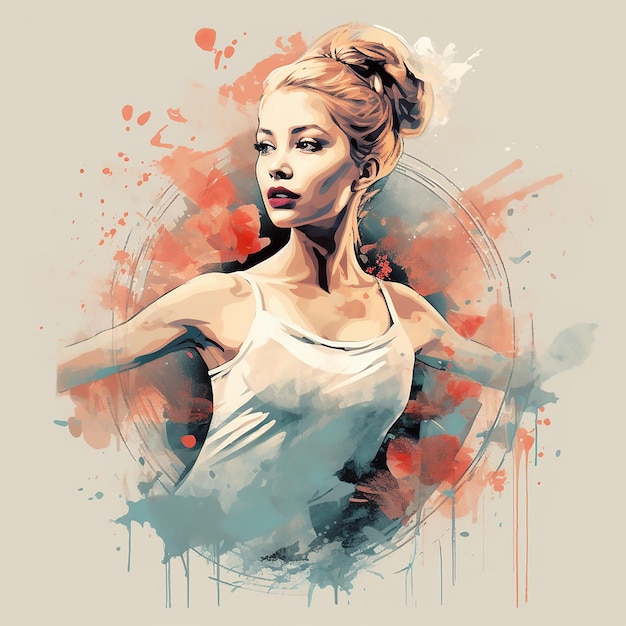 Vector diseño de camiseta de una celebridad bailarina