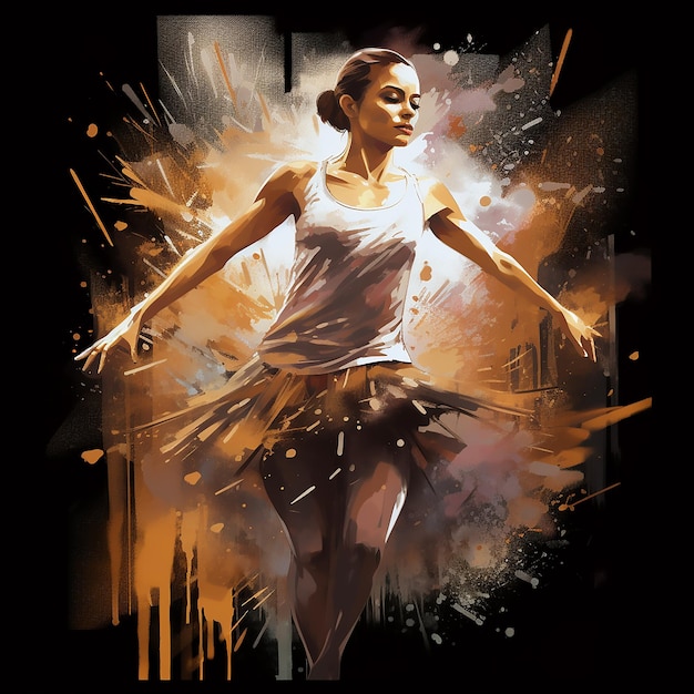 Vector diseño de camiseta de una celebridad bailarina