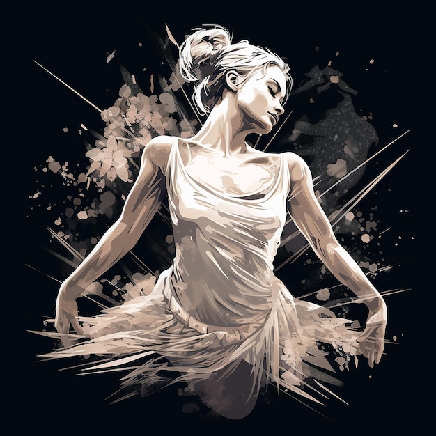 Vector diseño de camiseta de una celebridad bailarina