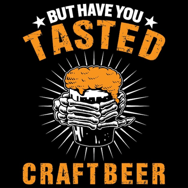 Diseño de camiseta de cerveza artesanal