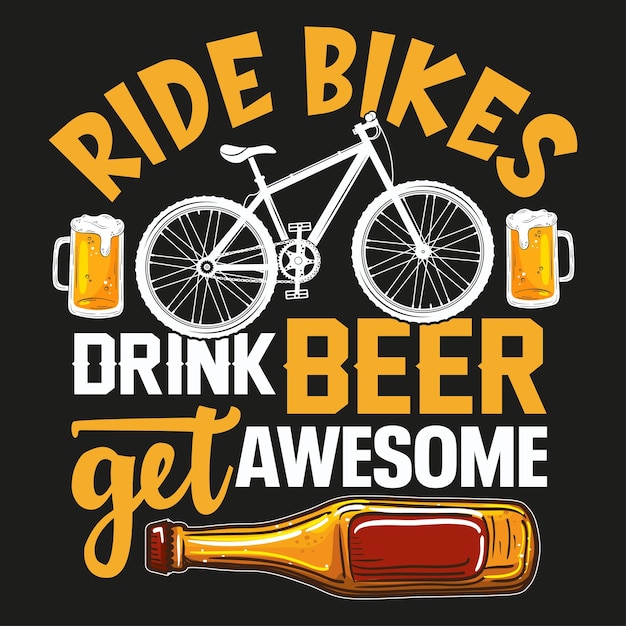 Diseño de camiseta de cerveza de concepto de letras del día internacional de la cerveza con vector