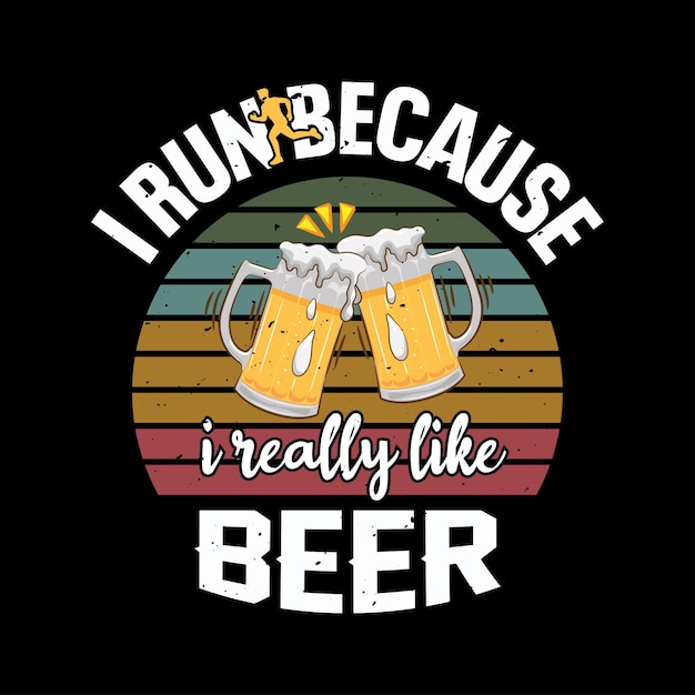 Diseño de camiseta de cerveza