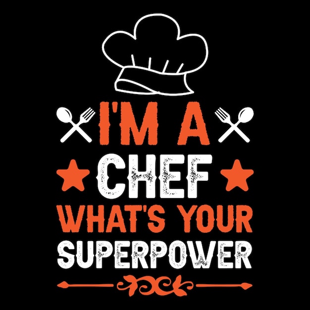 Diseño de camiseta de chef