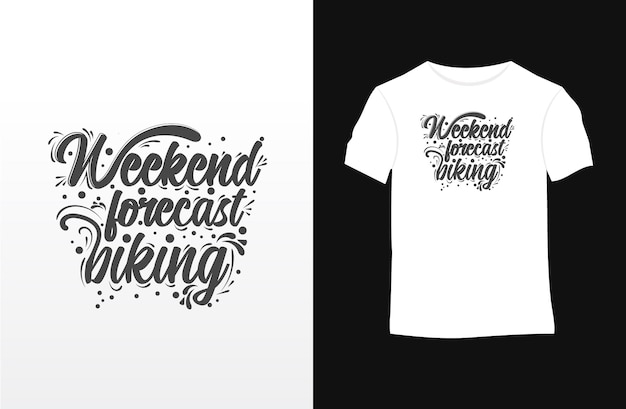 Diseño de camiseta de ciclismo de pronóstico de fin de semana