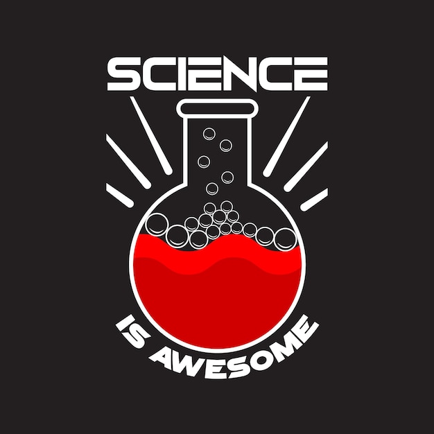 Diseño de camiseta de ciencia.