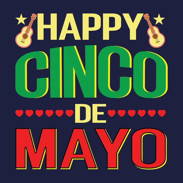 Diseño de camiseta cinco de mayo.