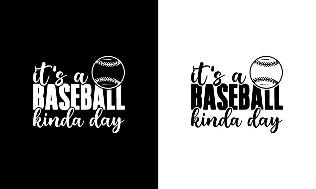 Diseño de camiseta de cita de béisbol, tipografía