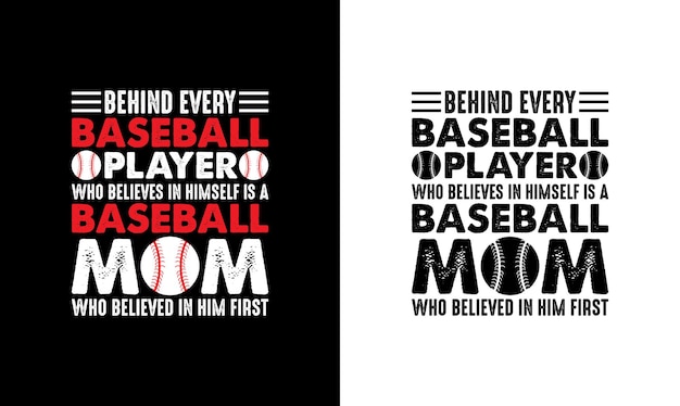 Diseño de camiseta de cita de béisbol, tipografía