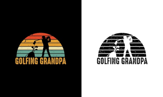 Diseño de camiseta de cita de golf, tipografía