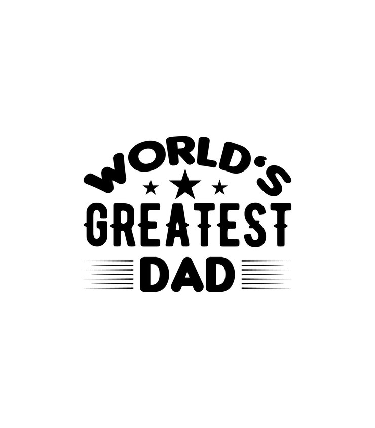 Diseño de camiseta de cita de padre de vector de tipografía de papá más grande del mundo
