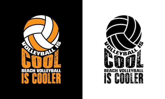 Diseño de camiseta de cita de voleibol, tipografía