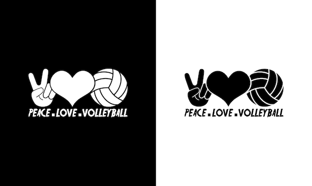 Diseño de camiseta de cita de voleibol, tipografía