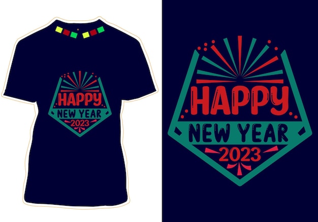 Vector diseño de camiseta de citas de año nuevo