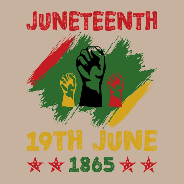 Diseño de camiseta de citas de juneteenth