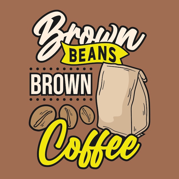 Vector diseño de camiseta de citas de tipografía de café vintage