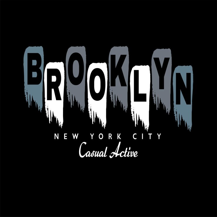 diseño de camiseta de la ciudad de nueva york de brooklyn diseño de camiseta de tipografía