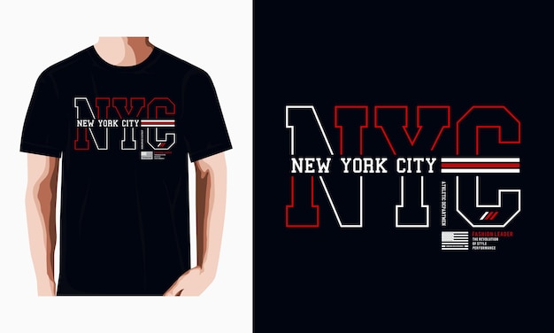 Vector diseño de camiseta de la ciudad de nueva york vector premium