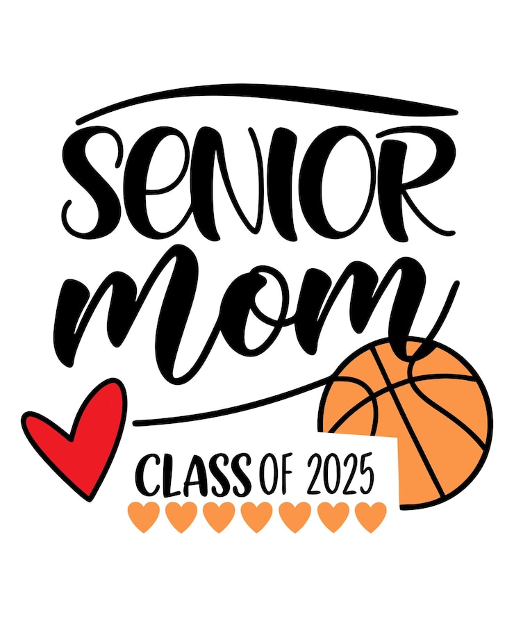 Vector diseño de la camiseta de la clase de mamás mayores de baloncesto de 2025