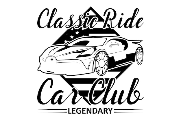 Diseño de camiseta de coche.