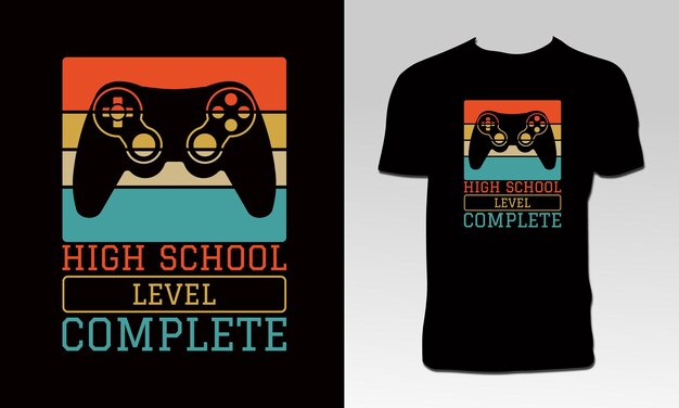 Diseño de camiseta completa de nivel de escuela secundaria