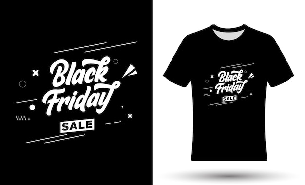 Vector diseño de camiseta de concepto de venta de viernes negro
