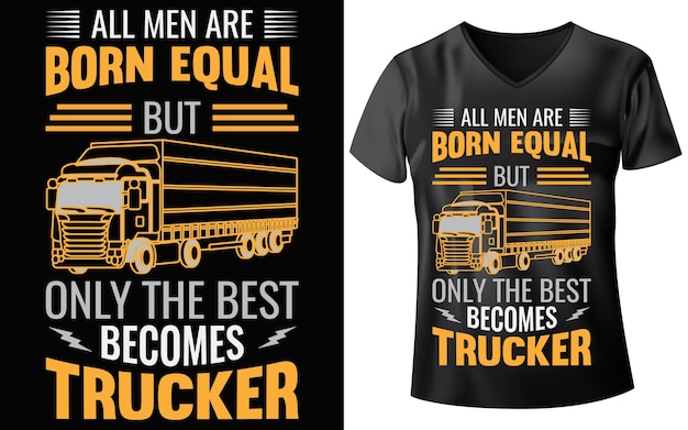 DISEÑO DE CAMISETA DE CONDUCTOR DE CAMIÓN