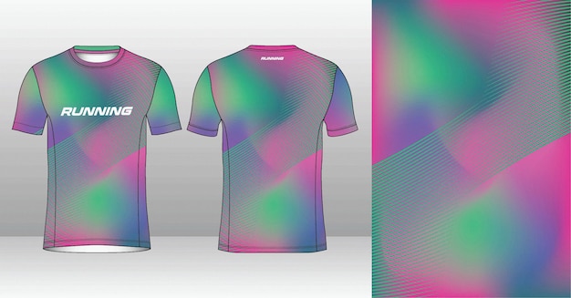 El diseño de la camiseta de correr, el deporte, el arte de la camisa.