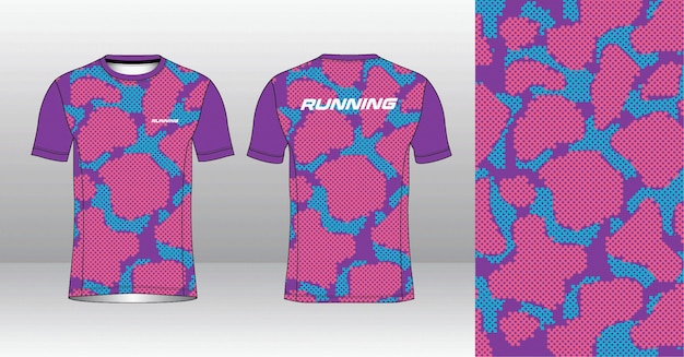 El diseño de la camiseta de correr, el deporte, el arte de la camisa.