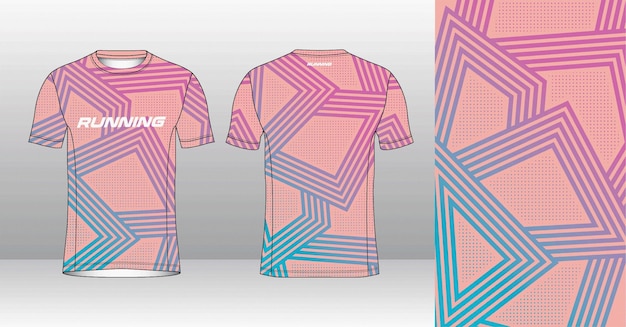 El diseño de la camiseta de correr, el deporte, el arte de la camisa.