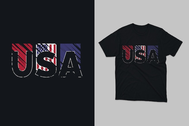 diseño de camiseta creativa falg usa