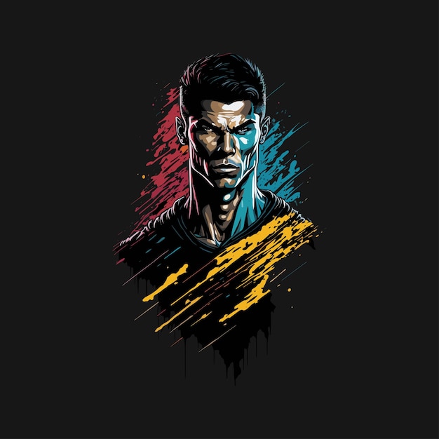 Vector diseño de camiseta de cristiano ronaldo