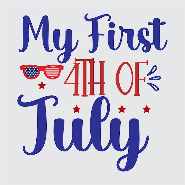 Diseño de camiseta del cuatro de julio