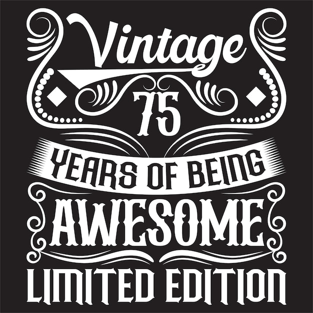 Vector diseño de camiseta de cumpleaños vintage con elementos de cumpleaños o diseño de tipografía de cumpleaños dibujada a mano