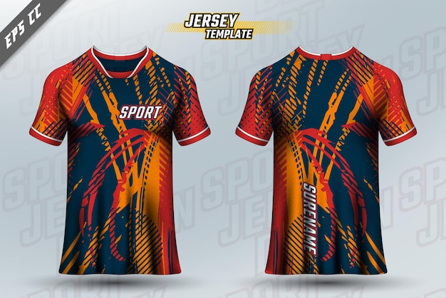 Diseño de camiseta delantera y trasera Diseño deportivo para maillot de juego de ciclismo de carreras