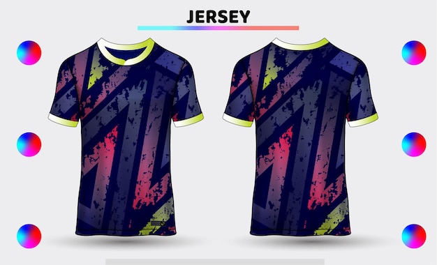 diseño de camiseta de deporte de plantilla de camiseta de fútbol de vector