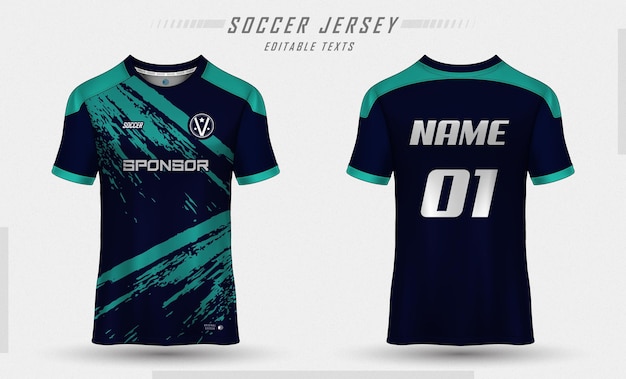 Diseño de camiseta de deporte de plantilla de jersey de fútbol de vector libre de vector