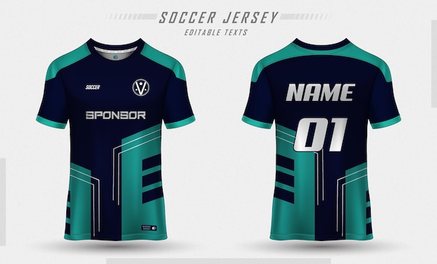 Diseño de camiseta de deporte de plantilla de jersey de fútbol de vector libre de vector