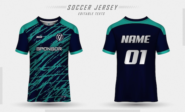 Diseño de camiseta de deporte de plantilla de jersey de fútbol de vector libre de vector