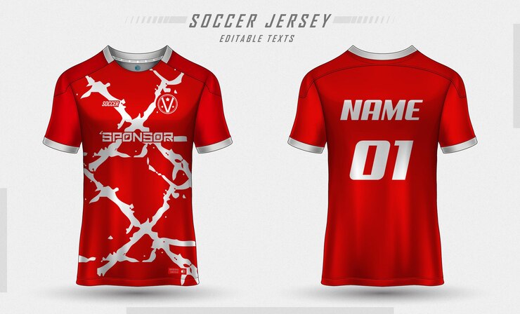 Diseño de camiseta de deporte de plantilla de jersey de fútbol de vector libre de vector