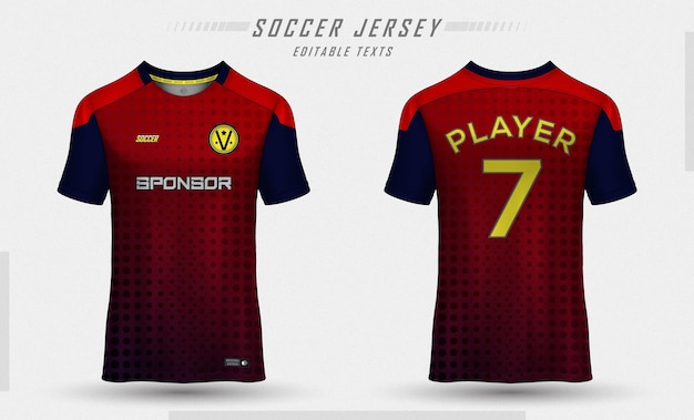 Diseño de camiseta de deporte de plantilla de jersey de fútbol de vector libre de vector