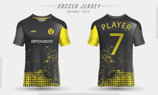 Diseño de camiseta de deporte de plantilla de jersey de fútbol de vector libre de vector