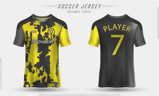 Vector diseño de camiseta de deporte de plantilla de jersey de fútbol de vector libre de vector