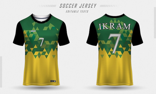 Diseño de camiseta de deporte de plantilla de jersey de vector de cielo amarillo claro de sublimación gratis