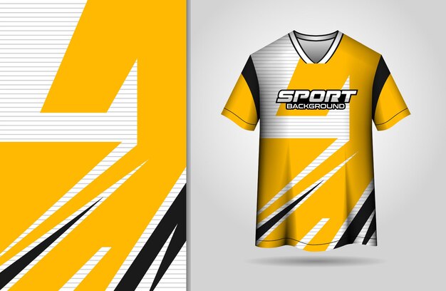 Diseño de la camiseta deportiva amarilla